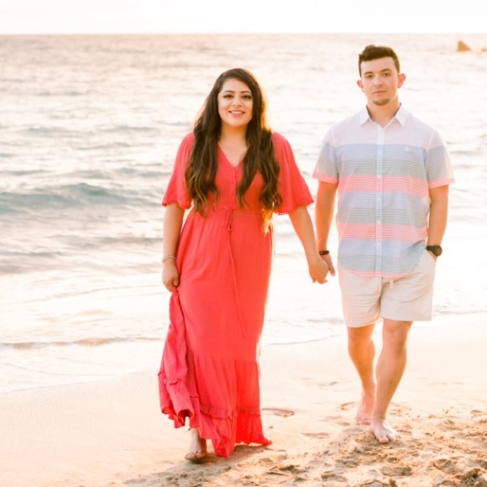 Maxi coral dress